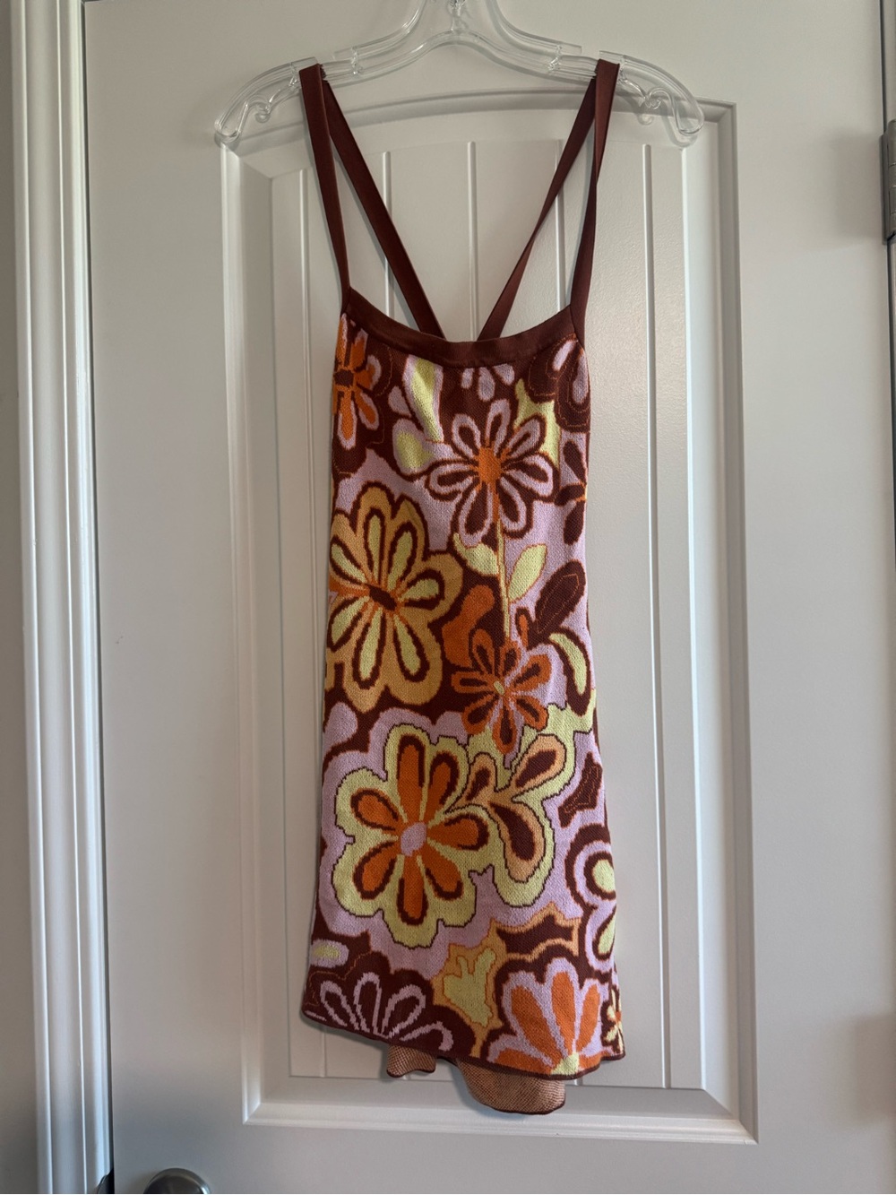 Cider Floral Knit Camisole top- Pink, Orange & Yellow